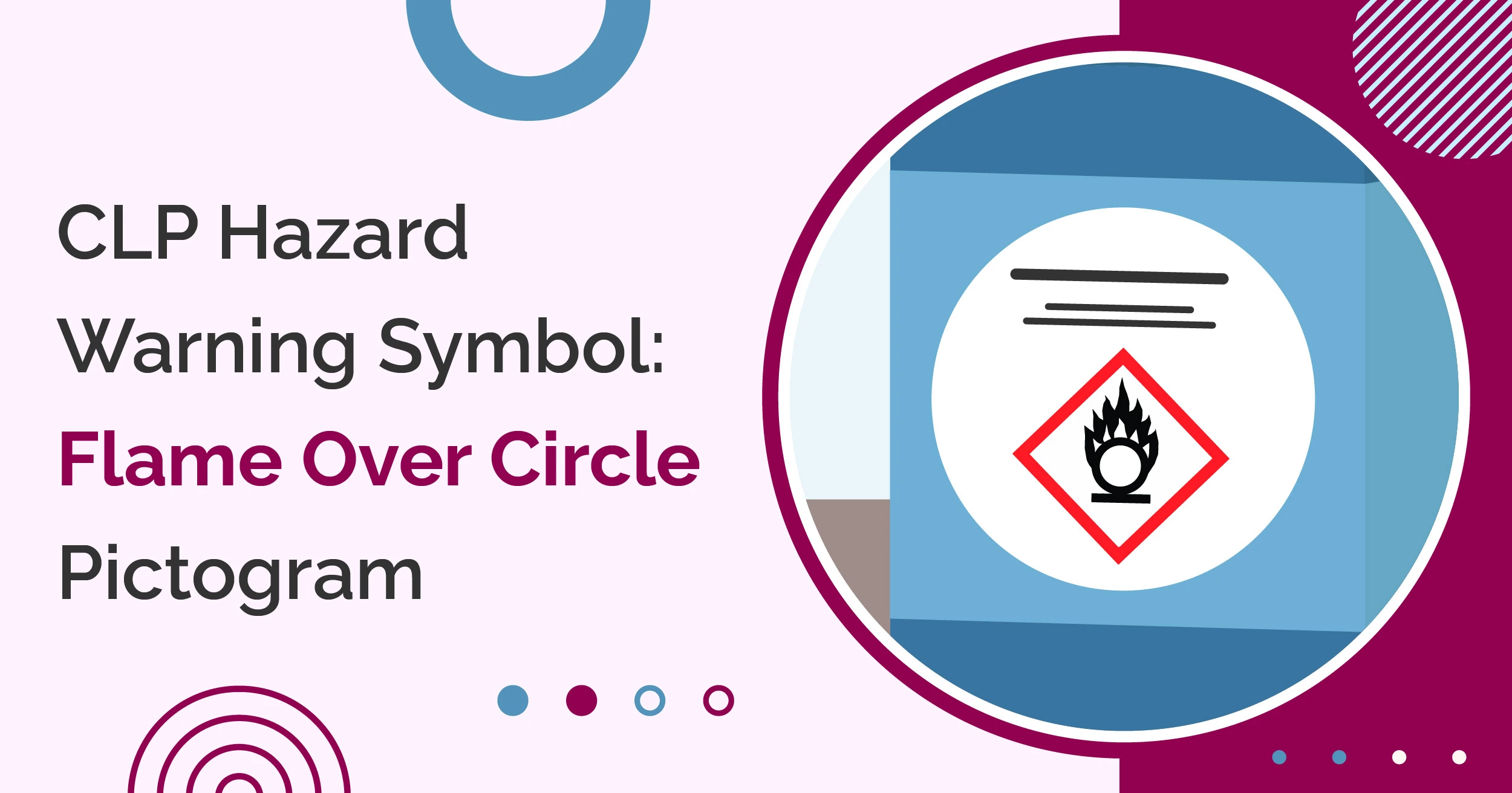 CLP Hazard Warning Symbol: Flame Over Circle Pictogram